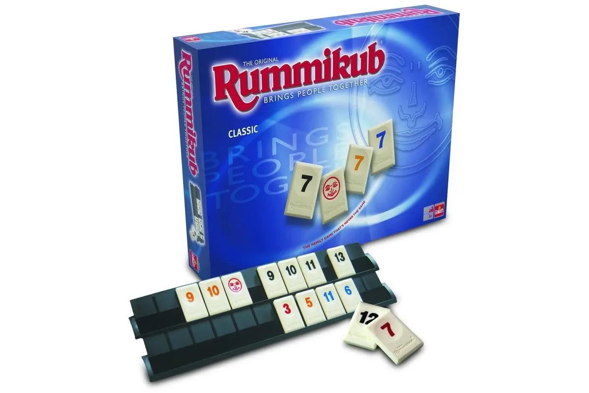 Rummikub board game with numbered tiles